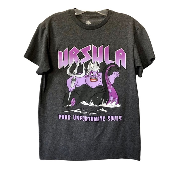 Disney Tops - Disney Ursula Poor Unfortunate Souls T-shirt size small Dark gray Little Mermaid